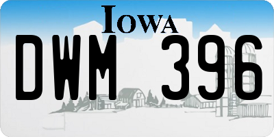 IA license plate DWM396