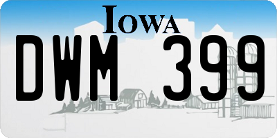 IA license plate DWM399