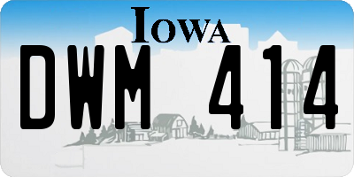 IA license plate DWM414