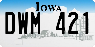 IA license plate DWM421