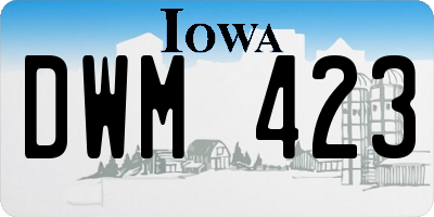 IA license plate DWM423