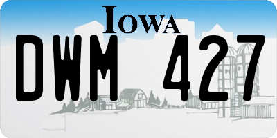 IA license plate DWM427