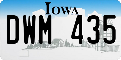 IA license plate DWM435