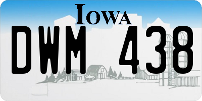 IA license plate DWM438