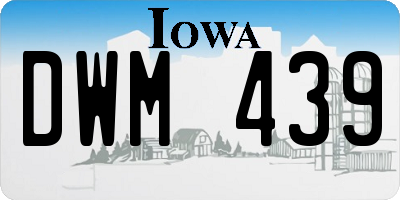 IA license plate DWM439