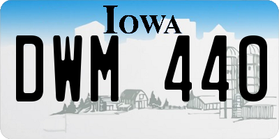 IA license plate DWM440