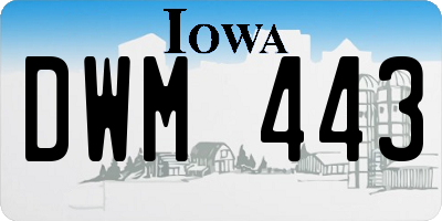 IA license plate DWM443