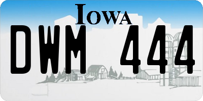 IA license plate DWM444