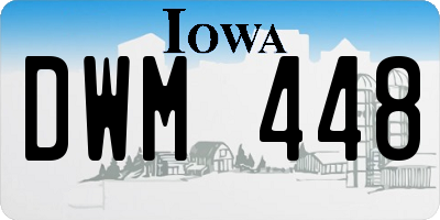 IA license plate DWM448