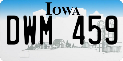 IA license plate DWM459