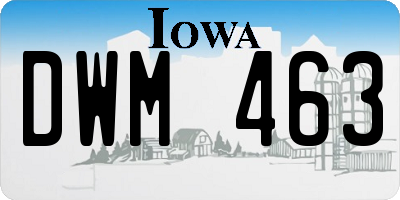 IA license plate DWM463