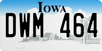 IA license plate DWM464