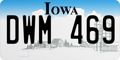 IA license plate DWM469