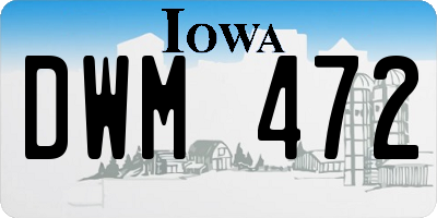 IA license plate DWM472
