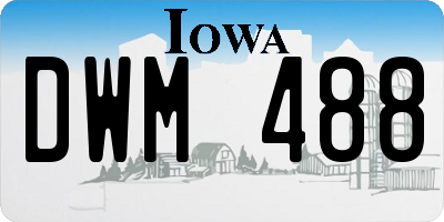 IA license plate DWM488
