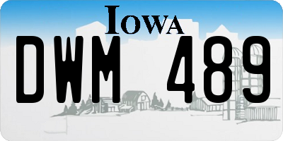 IA license plate DWM489