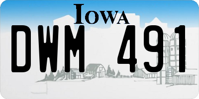 IA license plate DWM491