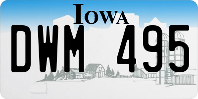 IA license plate DWM495