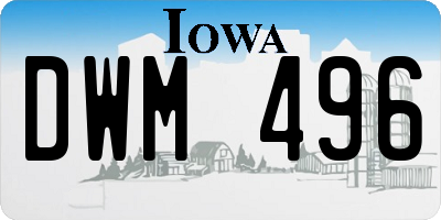 IA license plate DWM496