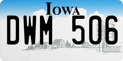 IA license plate DWM506