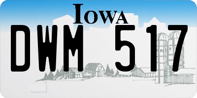 IA license plate DWM517