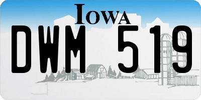 IA license plate DWM519