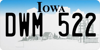 IA license plate DWM522