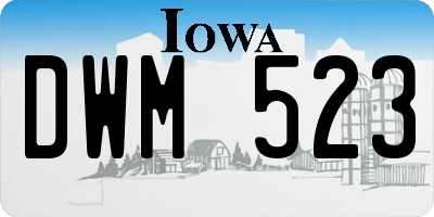 IA license plate DWM523
