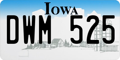 IA license plate DWM525