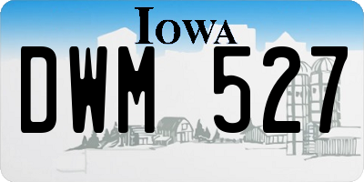 IA license plate DWM527