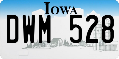 IA license plate DWM528