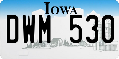 IA license plate DWM530