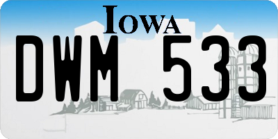 IA license plate DWM533
