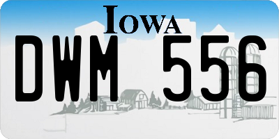 IA license plate DWM556