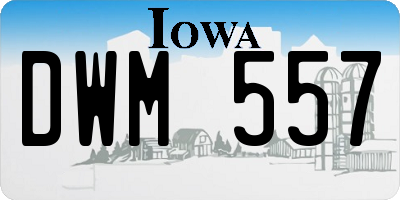 IA license plate DWM557