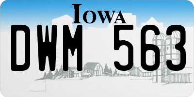IA license plate DWM563