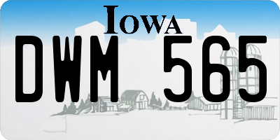 IA license plate DWM565