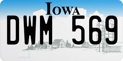 IA license plate DWM569