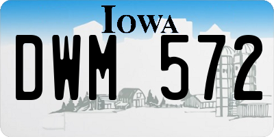 IA license plate DWM572