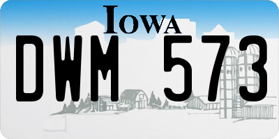 IA license plate DWM573