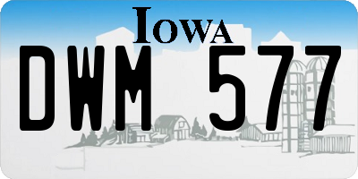 IA license plate DWM577