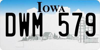 IA license plate DWM579