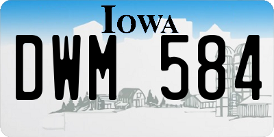 IA license plate DWM584