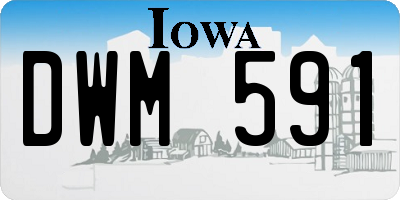 IA license plate DWM591