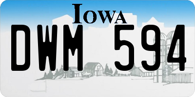 IA license plate DWM594