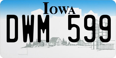 IA license plate DWM599