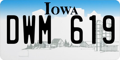 IA license plate DWM619