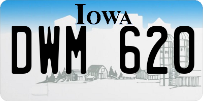 IA license plate DWM620
