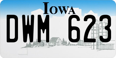 IA license plate DWM623