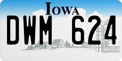 IA license plate DWM624